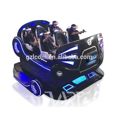 Family Six Seats 9d VR Cinema 6 Players Seat For Amusement Park With VR Shooting Game Machine